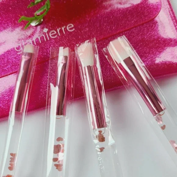 Sephora Glamierre Pink Luxe Glitter Eye Makeup Brush Set‎ - Picture 3 of 5